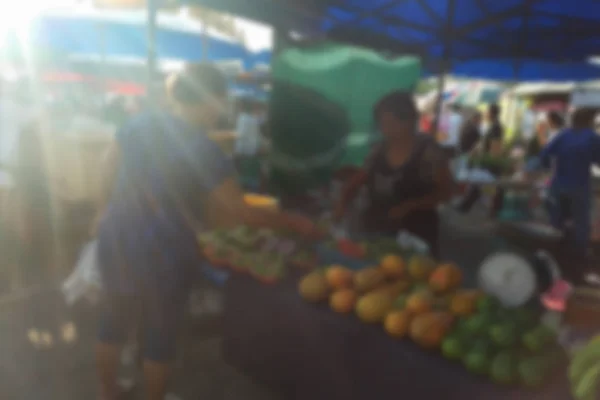 Foto Borrosa Imagen Borrosa Los Vendedores Que Venden Frutas Verduras —  Fotos de Stock