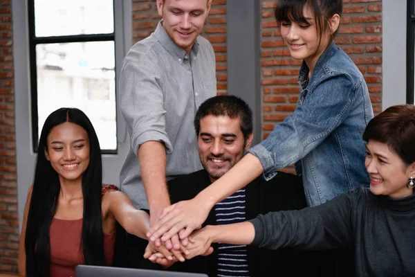 Business concept. Businesspeople work together to succeed. Businesspeople are shaking hands in the office.