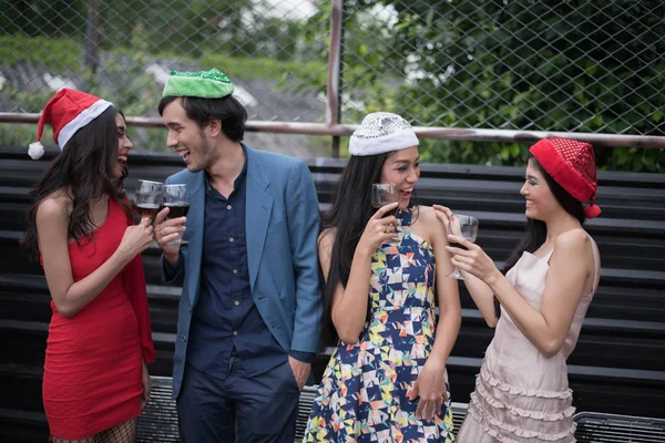 Concept Celebration Young People Holding Fireworks Party — Stock Photo, Image