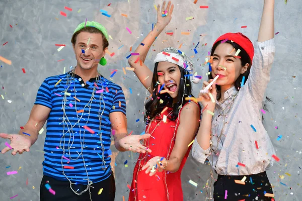 Conceito Familiar Todos Família Estão Comemorando Festa Casa Todos Família — Fotografia de Stock