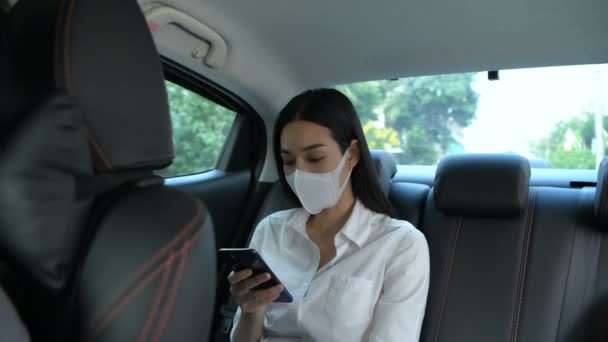 Travel Concept Masked Woman Traveling Doctor Hospital Resolution — Stock Video