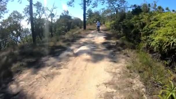 Viajando Bicicleta Phu Kradueng Província Loei Tailândia Resolução — Vídeo de Stock