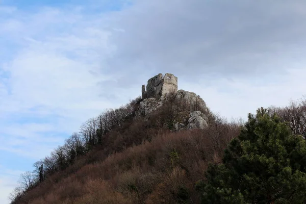 Vue Panoramique Sur Les Ruines Pierre Vieux Château Okic Croatie — Photo