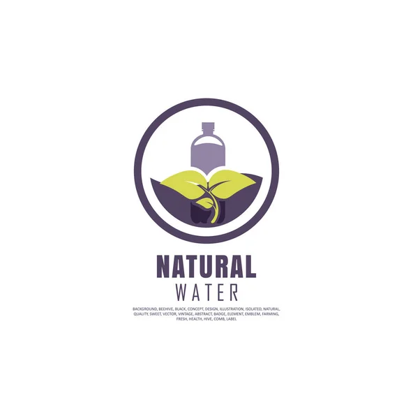 Biologische Landbouw Logo Design Idee Goed Eten Symbool Concept Boerderij — Stockvector