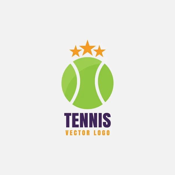 Tenis Top Vektör Simgesi Tenis Turnuvası Logosu — Stok Vektör
