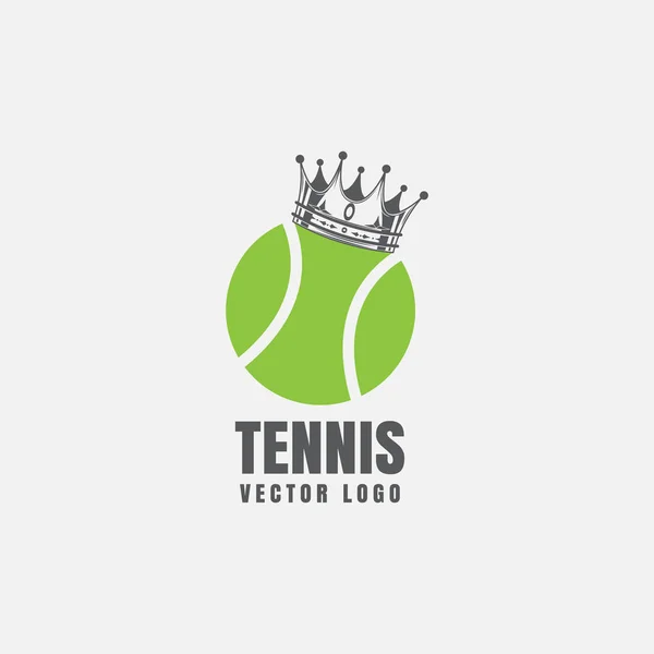 Tenis Top Vektör Simgesi Tenis Turnuvası Logosu — Stok Vektör