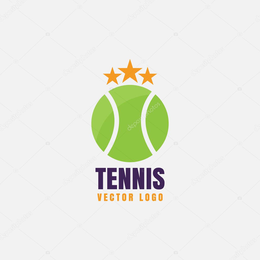 Tennis ball vector icon, tennis tournament logo