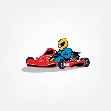Karting simgesi. Raster Kopyala