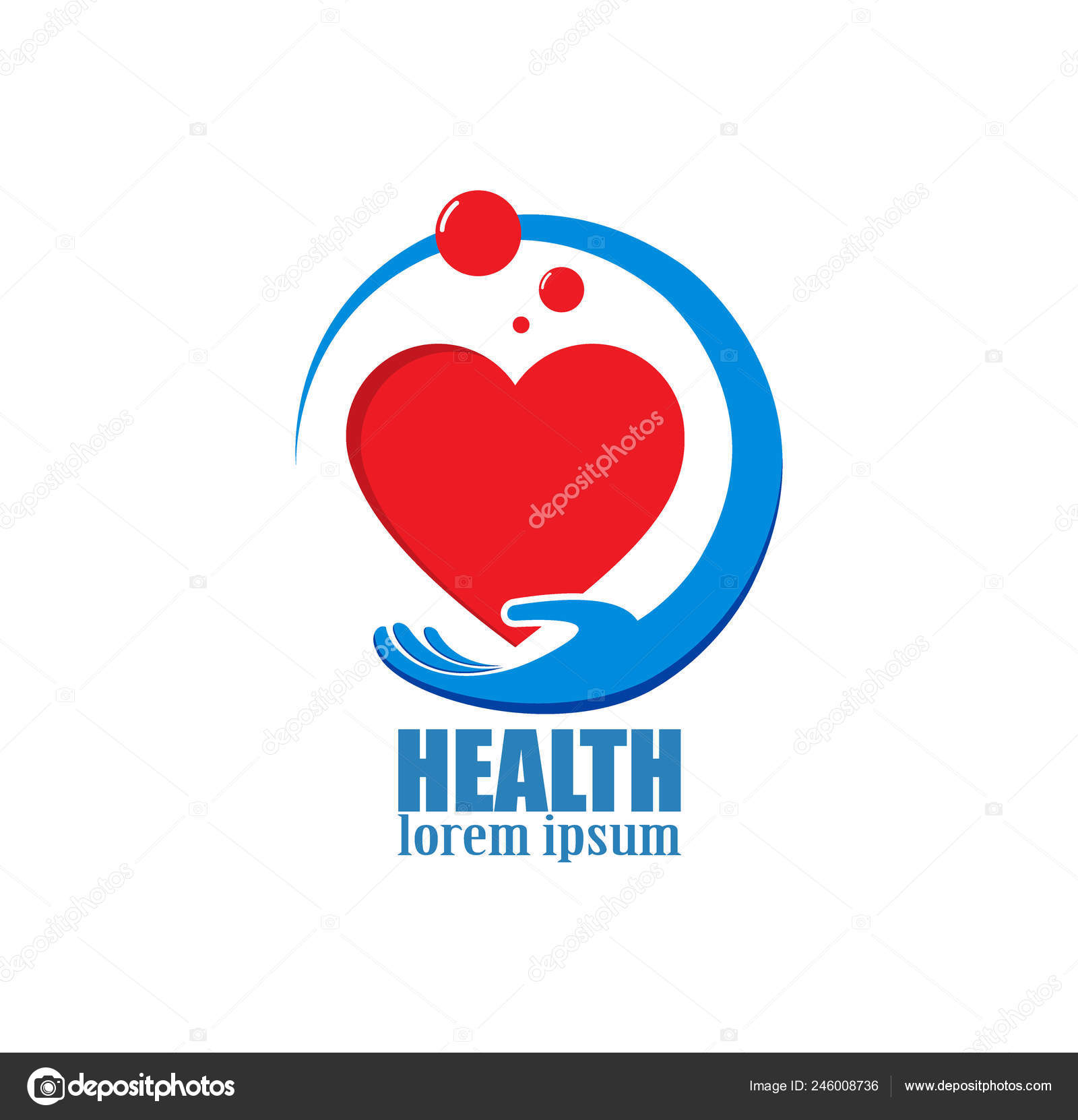 Hand Heart Logo Icon Health Stock Illustration by ©RS89 #246008736