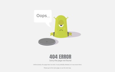 404 hata, tamir işareti. Web sayfaları için vektör illüstrasyonu, arkaplan.