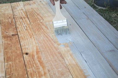 eski ahşap arka plan gri fırça ile boya