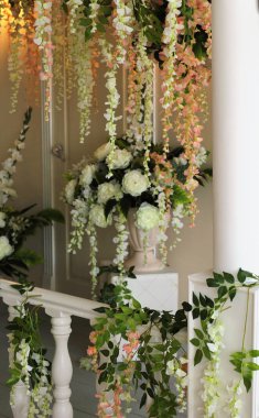 çiçek düğün dekorasyonu için. süs bitkileri, dekorasyon yakın çekim