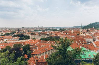 havadan görünümü güzel Prag eski şehir cityscape, prague, Çek Cumhuriyeti 