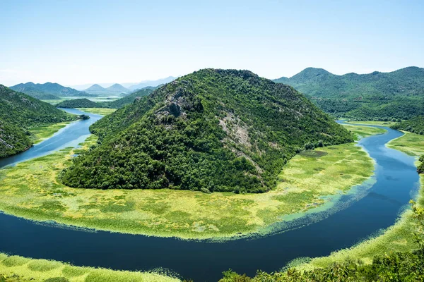 beautiful Crnojevica River (Rijeka Crnojevica) in Montenegro