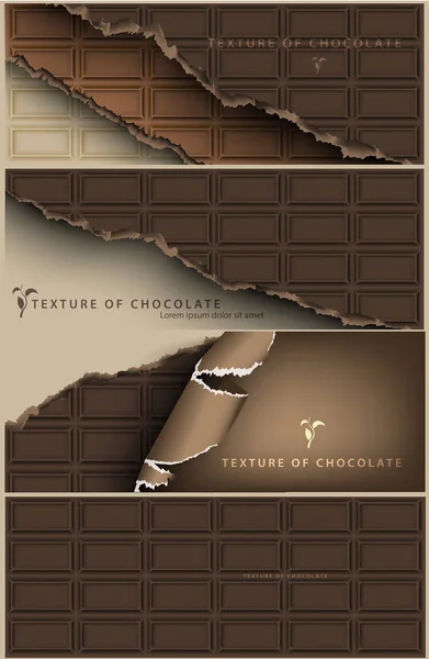 Set Van Chocolade Banners Voor Facebook — Stockvector