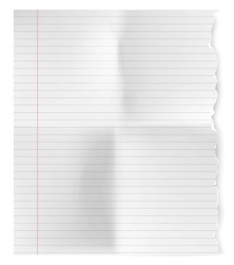 gerçekçi set vintage yırtık levha defter kağıdı