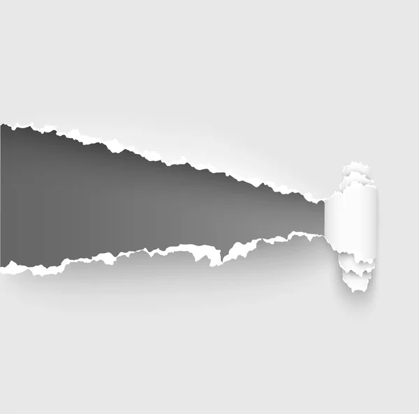 Modello vettoriale di carta strappata strappata, lati con bordi strappati su sfondo di carta realistico. Set laterale strappato di banner per web e stampa e spazio per il testo . — Vettoriale Stock