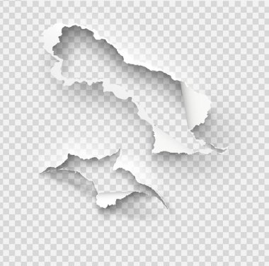 Yırtık kağıt vektör şablonu, yeniden üzerinde yırtık kenarlar ile kenarları yırtık