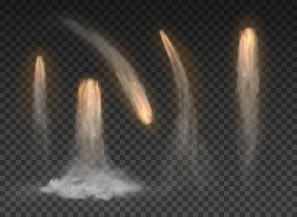 Космическая бомба дым изолирован на прозрачном фоне — стоковый вектор