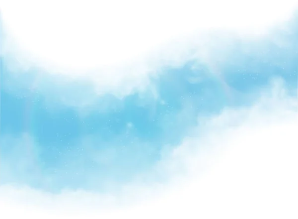 Векторные облака и дым на голубом небе — стоковый вектор