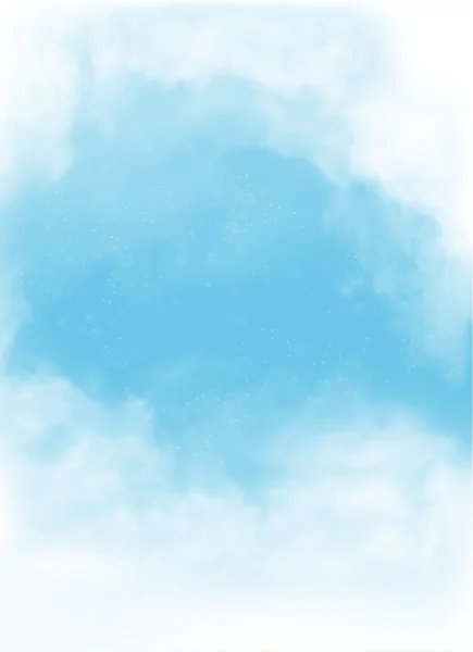 Chmury wektorowe i dym na błękitnym niebie — Wektor stockowy