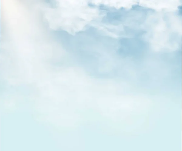 Wolke und Rauch isoliert auf blauem Hintergrund — Stockvektor