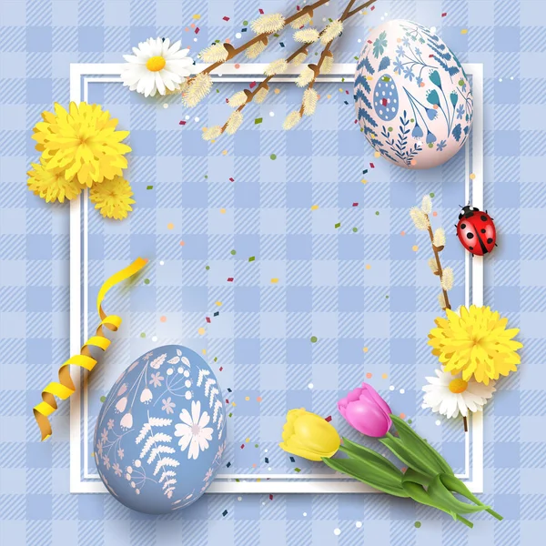 Cute tradycyjny szablon Wielkanoc — Wektor stockowy