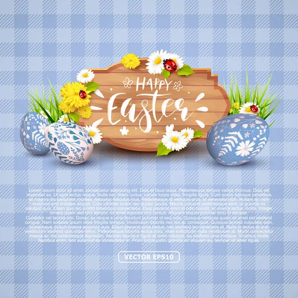 Cute traditional Easter template — Stock Vector