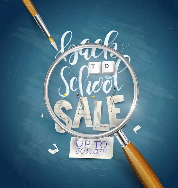Back to school sale concept — Stock Vector