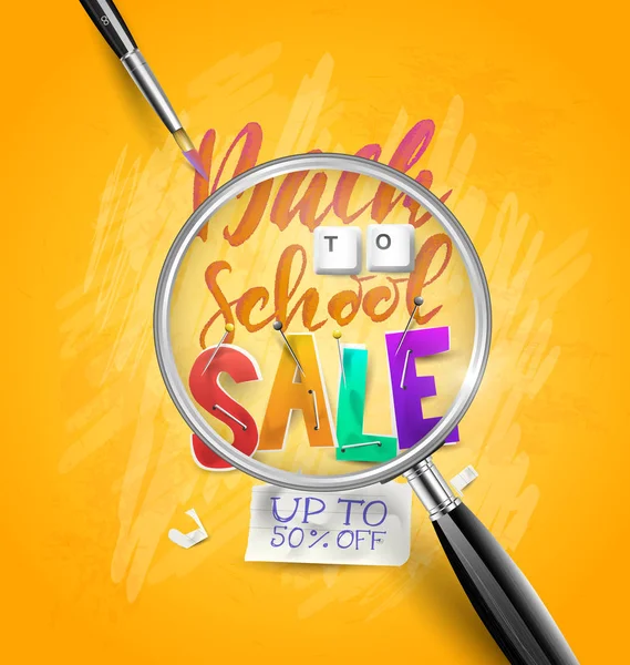 Back to school sale concept — Stock Vector