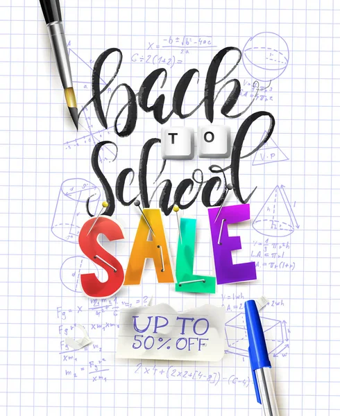 Back to school promotion concept — Stock Vector