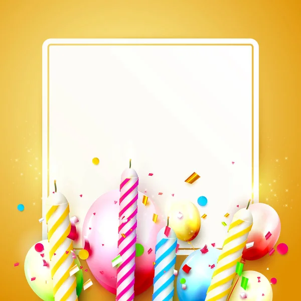 Plantilla de fiesta feliz cumpleaños — Vector de stock