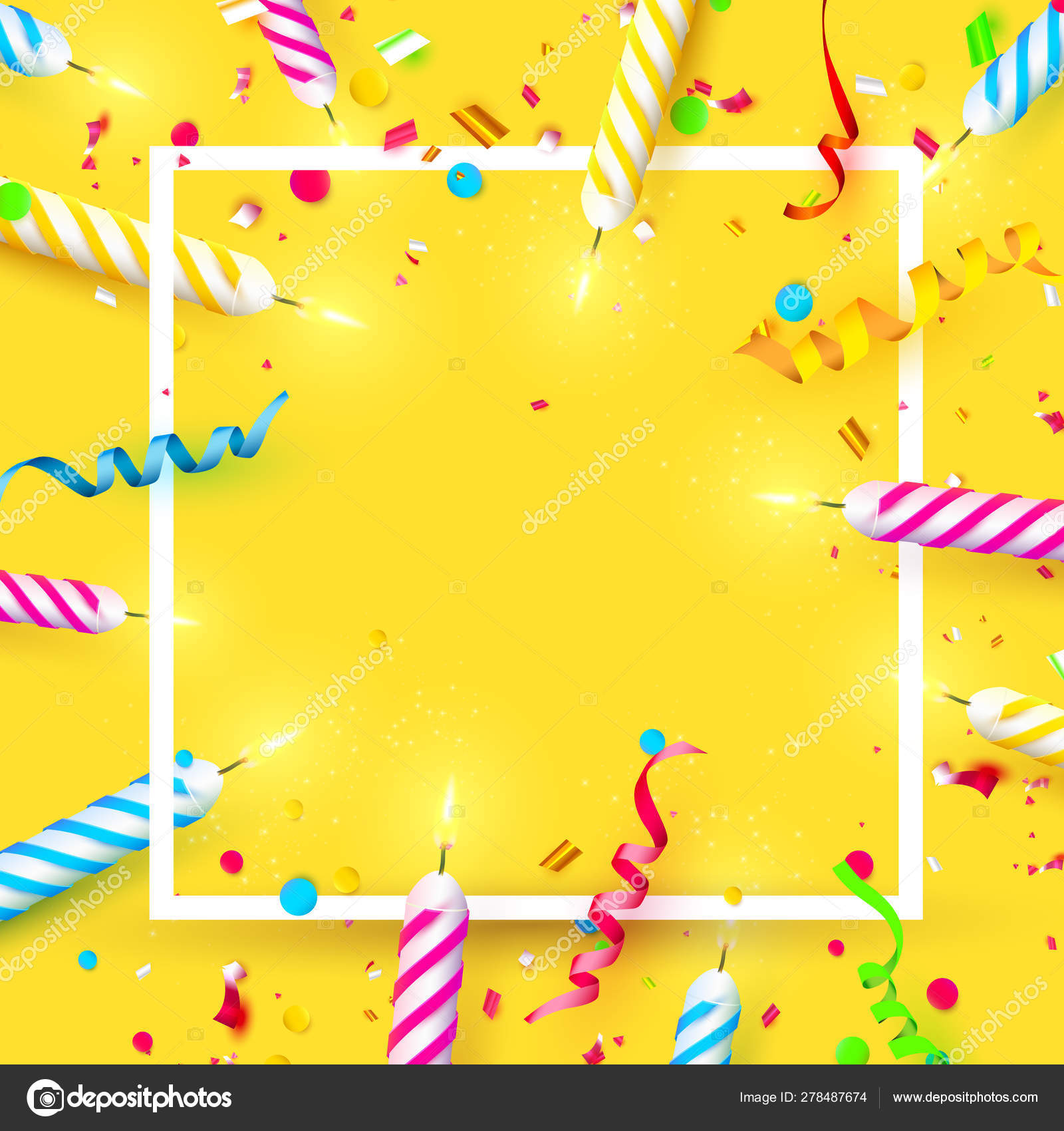 Fargerike, musserende lys på oransje bakgrunn stockvektor © kaktus2536  #278487674, image size:1600x1700