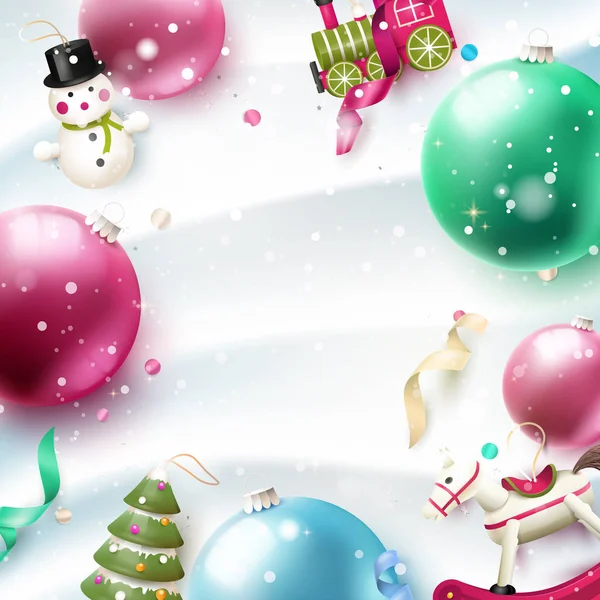 Kleurrijke kerstballen — Stockvector