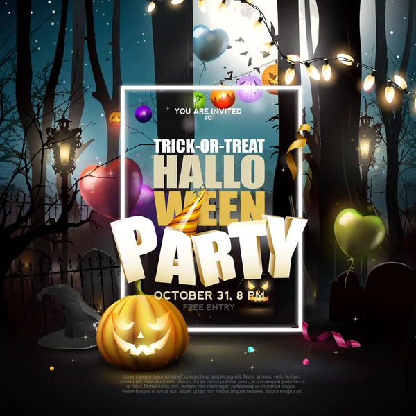 Flyer de fête d'Halloween — Image vectorielle
