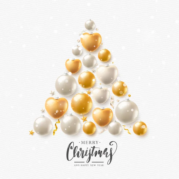 Розкішна різдвяна листівка зі скляними вафлями — стоковий вектор