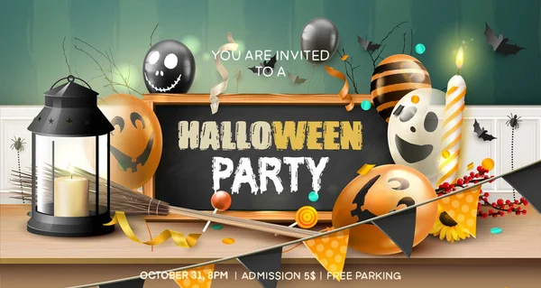 Modern Halloween party header — Stock Vector