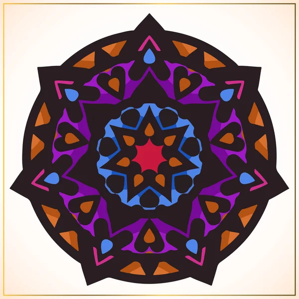 Színes Mandala művészet virágos motívumok elem — Stock Vector