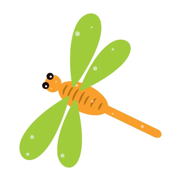 Illustration of a cute dragonfly — Stock Vector