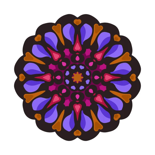 Kolorowa Mandala sztuki z motywem kwiatowym element. Mandala art z ornamentem kwiatowym — Wektor stockowy