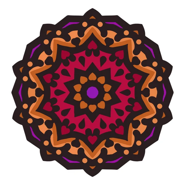 Art mandala coloré avec élément motifs floraux. Mandala fleur motifs élément — Image vectorielle