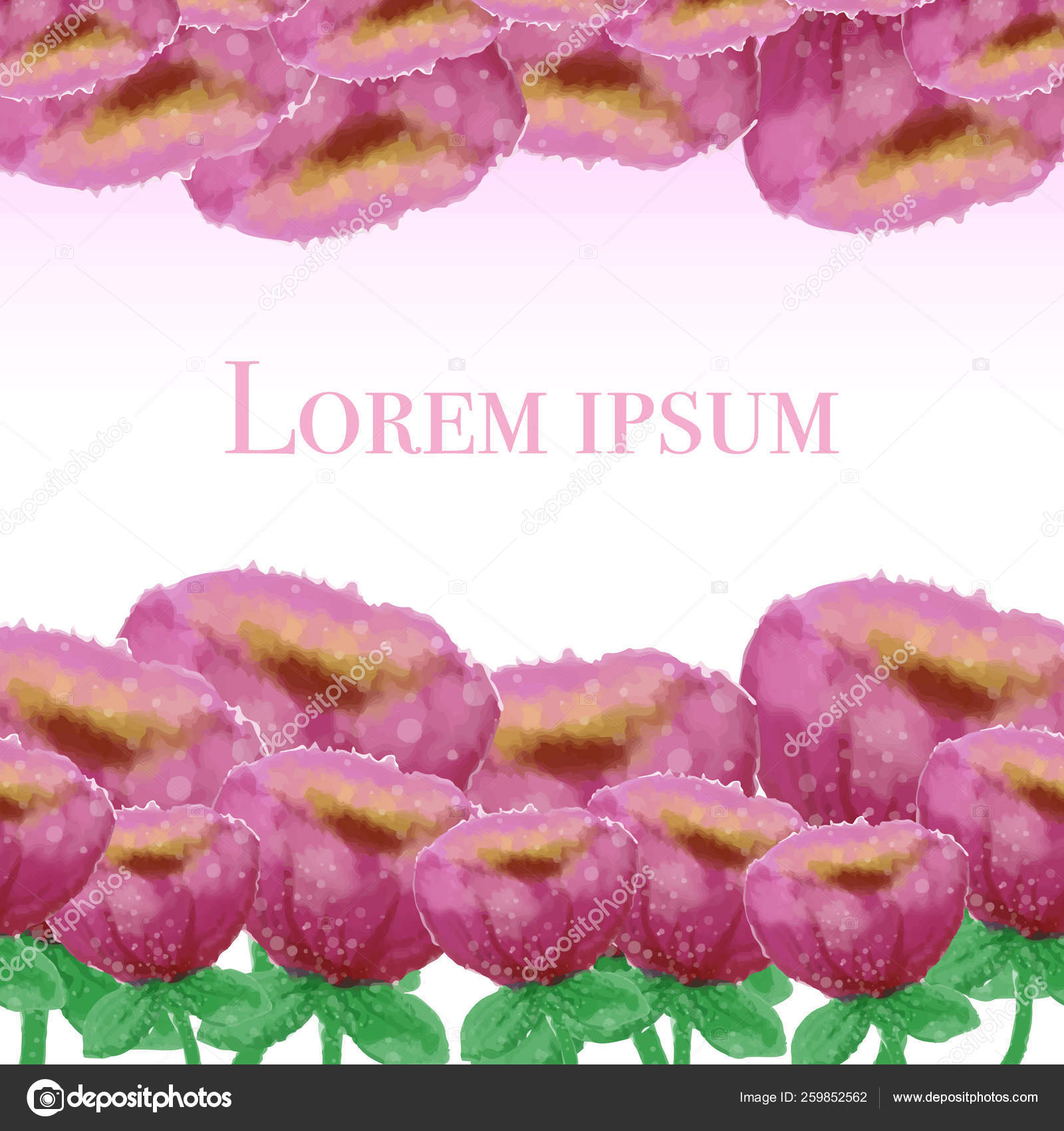 Roses Watercolor Ornament Background Template Feminine Background