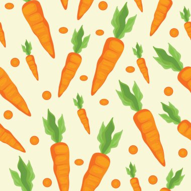 Havuç motifli dikişsiz desen. duvar arka planlar, gıda ürün tasarımları ve diğer çok yönlü tasarımlar ihtiyaçları için kullanılan