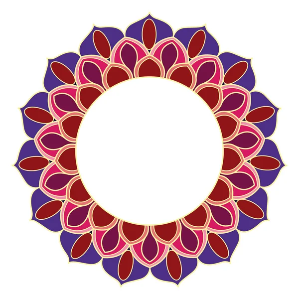 Mandala háttér design virágos és színes motívumok. Vintage Mandala művészet gyönyörű virágok és körkörös mintával — Stock Vector