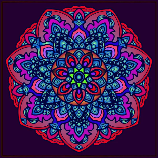 Mandala élément de motif avec ornement floral. Ornement mandala pour la conception de cadre ornemental — Image vectorielle