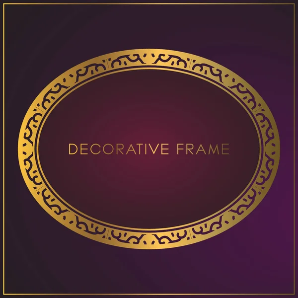 Luxury Golden frame design with floral ornament. Decorative gold frames and borders — Stock Vector