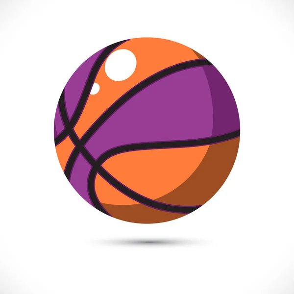Цветная векторная иллюстрация баскетбола. Векторное искусство баскетбола на белом фоне — стоковый вектор
