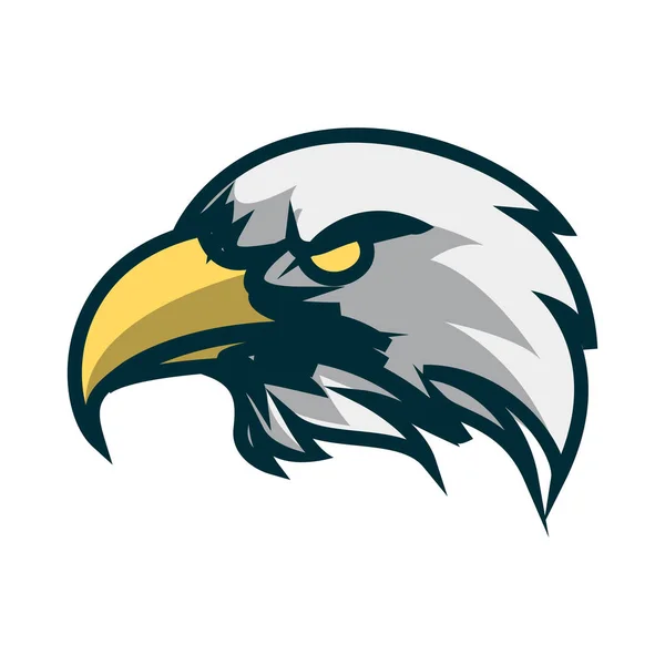 Kartal baş minimalist logo tasarımı. Kartal baş vektör illüstrasyon