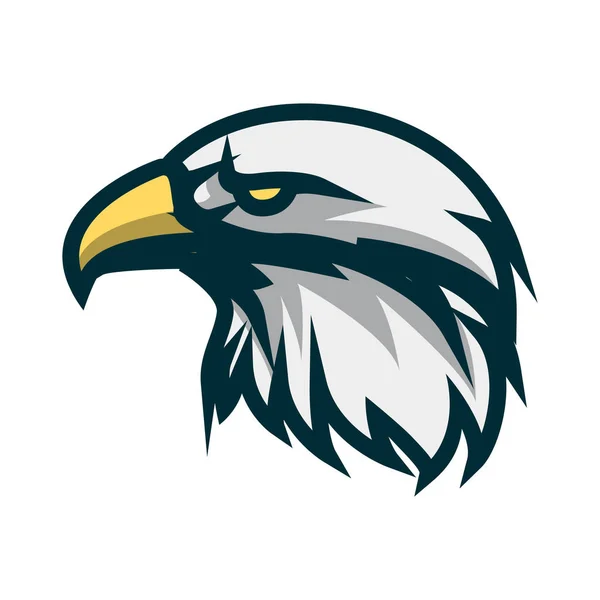 Kartal baş minimalist logo tasarımı. Kartal baş vektör illüstrasyon