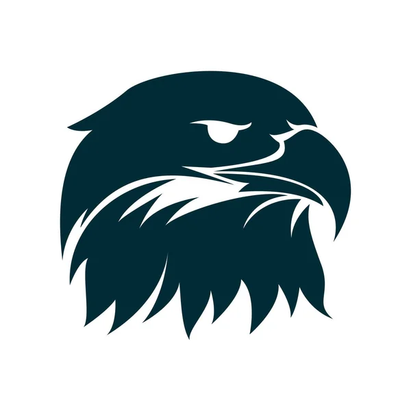 Kartal baş siluet illüstrasyon. Kartal baş logo tasarımı. Kartal minimalist simge tasarımı
